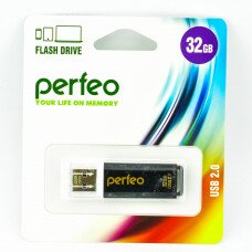 Flash-память Perfeo 32Gb; USB 2.0; Black (PF-C13B032)