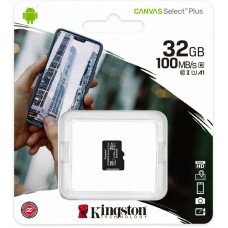 Карта памяти micro SDHC 32GB Kingston Canvas Select Plus Class 10 UHS-I U1 V10 A1 (SDCS2/32GBSP)