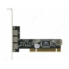 Контроллер STLab U-165; PCI>USB 2.0; 4 порта (3 внешн.+1 внутгрн.)
