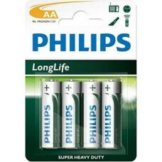 Батарейка Philips LongLife R6-L4B; Типоразмер AA