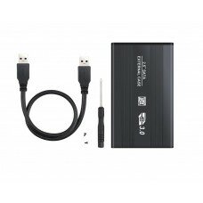 Карман для HDD внешний HDD case; чёрный; алюминиевый; USB 2.0; 2.5