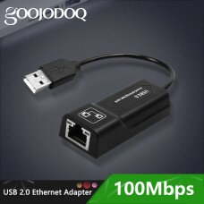 Сетевая карта USB 2.0 to Lan RJ45 10/100 Мбит/c с кабелем Goojodoq H24