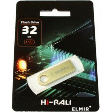 Flash-память Hi-Rali Shuttle Series (HI-32GBSHGD); 32Gb; USB 2.0; Gold