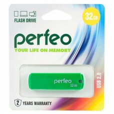 Flash-память Perfeo 32Gb; USB 2.0; Green (PF-C05G032)