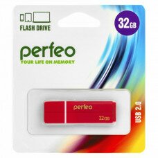 Flash-память Perfeo 32Gb; USB 2.0; Red (PF-C01G2R032)