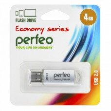 Flash-память Perfeo 4Gb; USB 2.0; Silver (PF-E01S004ES)