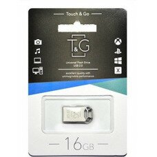 Flash-память T&G 110 Metal Series 16Gb; USB 2.0; Silver (TG110-16G)