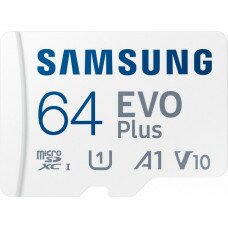 Карта памяти micro SDXC 64Gb Samsung EVO Plus UHS-I Class 10 + SD-адаптер (MB-MC64KA/RU)