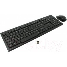 Клавиатура+мышь беспроводная Gembird KBS-8002; Wireless; Black