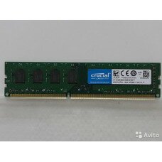 Оперативная память DDR3 SDRAM 8Gb PC3L-12800 (1600); Crucial (CT102464BD160B)  Б/У