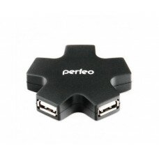 USB разветвители (HUB) HUB USB 2.0; 4 порта Perfeo (PF-HYD-6098H)