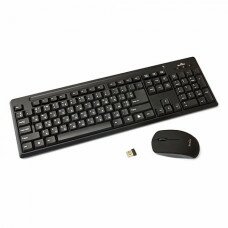 Клавиатура+мышь беспроводная DeTech KM-215W; Wireless Multimedia Keyboard & Mouse; Black (KM-215W)