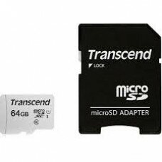 Карта памяти micro SDXC 64Gb Transcend 300S (TS64GUSD300S-A); Class 10; SD-adapter