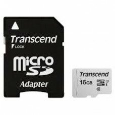Карта памяти micro SDHC 16Gb Transcend 300S (TS16GUSD300S-A); Class 10; SD-adapter