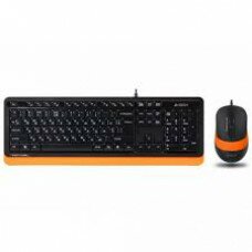Клавиатура+мышь проводная A4Tech Fstyler F1010 Black/Orange