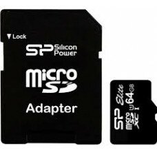 Карта памяти micro SDXC 64Gb SiliconPower Elite (SP064GBSTXBU1V10SP)