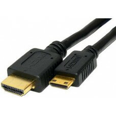 Кабель HDMI to mini HDMI; v1.4; 1m; Black, DeTech