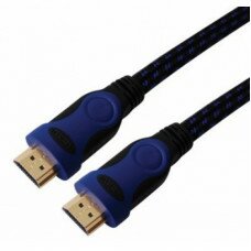 Кабель HDMI to HDMI 1.4; 3m; DeTech; Black-Blue