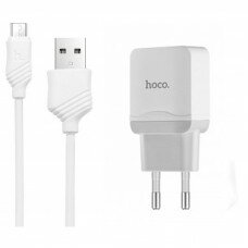 Сетевое зарядное устройство 2xUSB; 5V 2.4A; hoco.; с кабелем USB 2.0 to Type-C; (C73A)